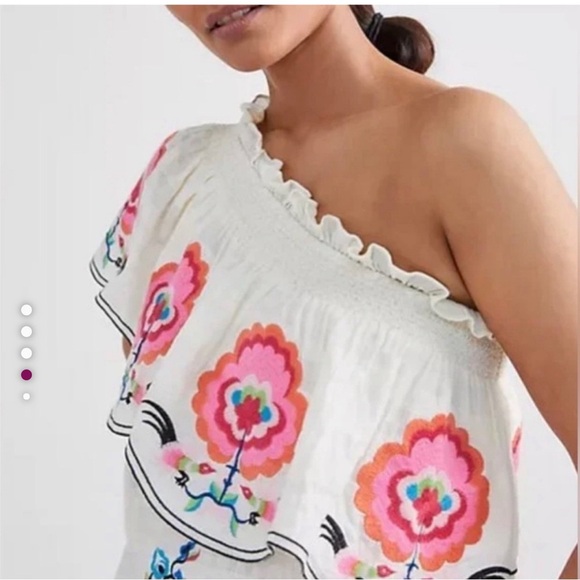 Anthropologie Pink and Blue Asymmetrical Sundress - Picture 4 of 12